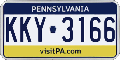 PA license plate KKY3166