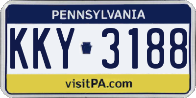 PA license plate KKY3188