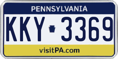 PA license plate KKY3369