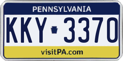 PA license plate KKY3370