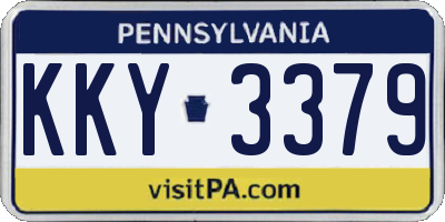 PA license plate KKY3379