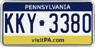 PA license plate KKY3380