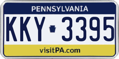 PA license plate KKY3395
