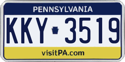 PA license plate KKY3519