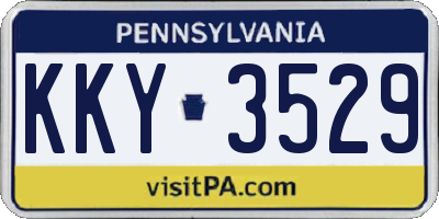 PA license plate KKY3529