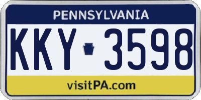 PA license plate KKY3598