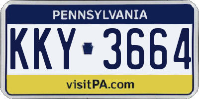 PA license plate KKY3664