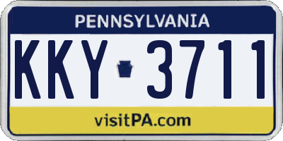 PA license plate KKY3711