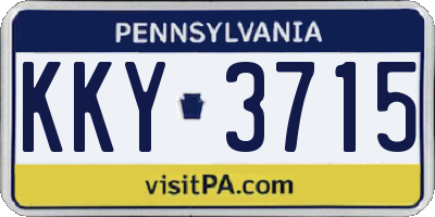 PA license plate KKY3715