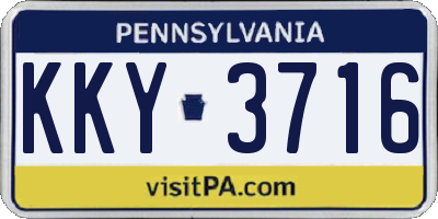 PA license plate KKY3716