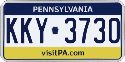 PA license plate KKY3730
