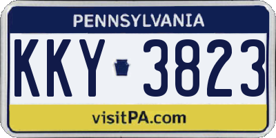 PA license plate KKY3823