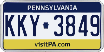 PA license plate KKY3849