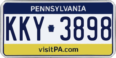 PA license plate KKY3898