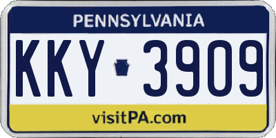 PA license plate KKY3909