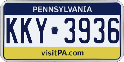 PA license plate KKY3936