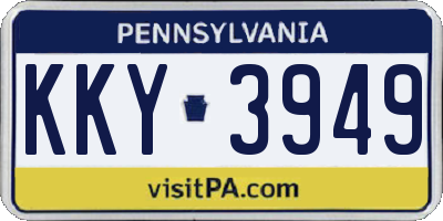 PA license plate KKY3949