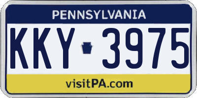 PA license plate KKY3975