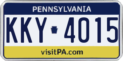 PA license plate KKY4015