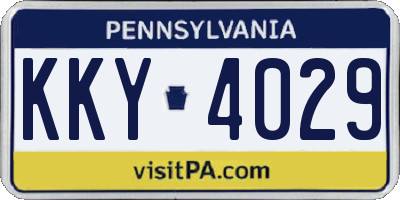 PA license plate KKY4029