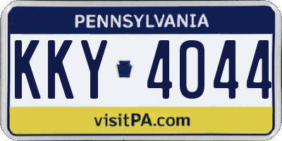 PA license plate KKY4044