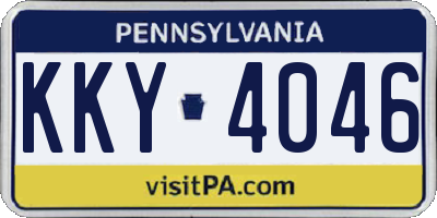PA license plate KKY4046