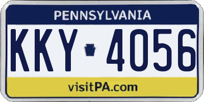 PA license plate KKY4056