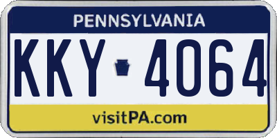 PA license plate KKY4064