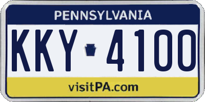 PA license plate KKY4100