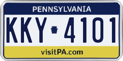PA license plate KKY4101