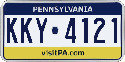 PA license plate KKY4121