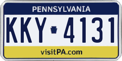 PA license plate KKY4131