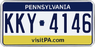 PA license plate KKY4146