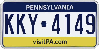PA license plate KKY4149