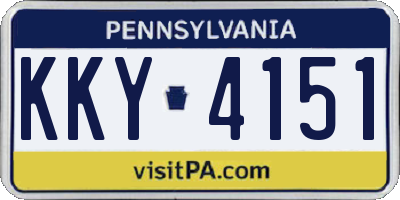 PA license plate KKY4151