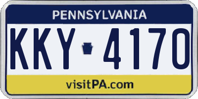 PA license plate KKY4170