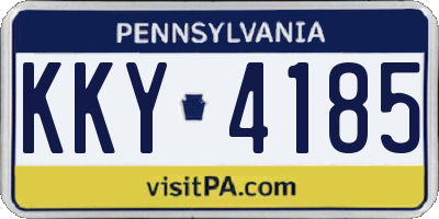 PA license plate KKY4185