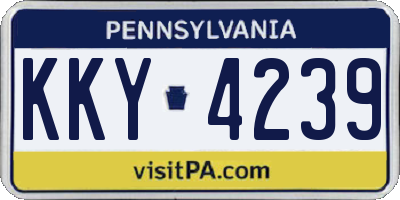 PA license plate KKY4239