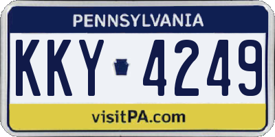 PA license plate KKY4249