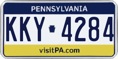 PA license plate KKY4284