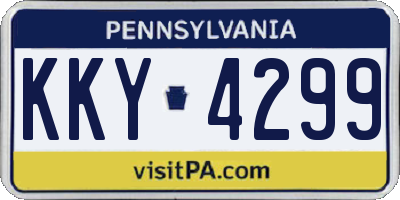 PA license plate KKY4299