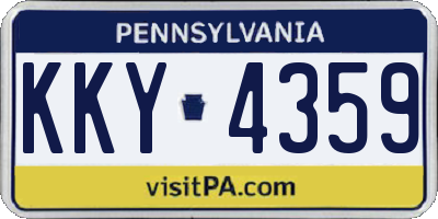 PA license plate KKY4359
