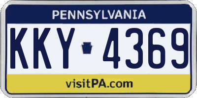 PA license plate KKY4369