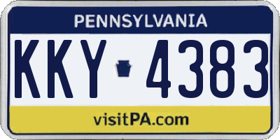 PA license plate KKY4383