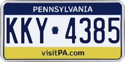 PA license plate KKY4385