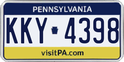 PA license plate KKY4398