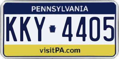 PA license plate KKY4405