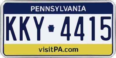 PA license plate KKY4415