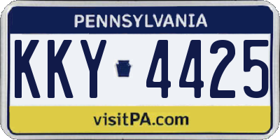 PA license plate KKY4425