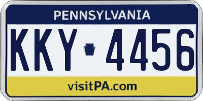 PA license plate KKY4456